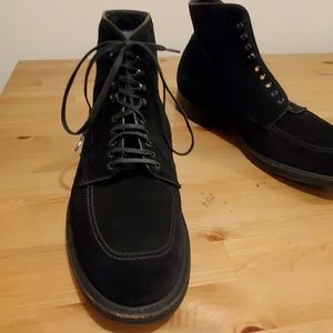 Alden Black Suede Indy/Mocc Toe Boot